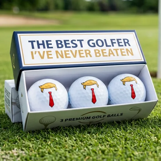 "The Best Golfer I've Never Beaten" Golf Balls, a mockup photo.