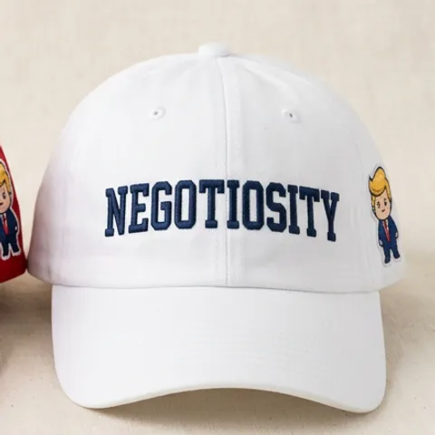 NEGOTIOSITY Hat, a mockup photo.