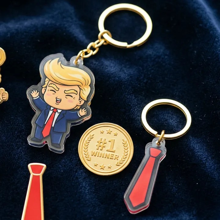 Keychains, a mockup photo.